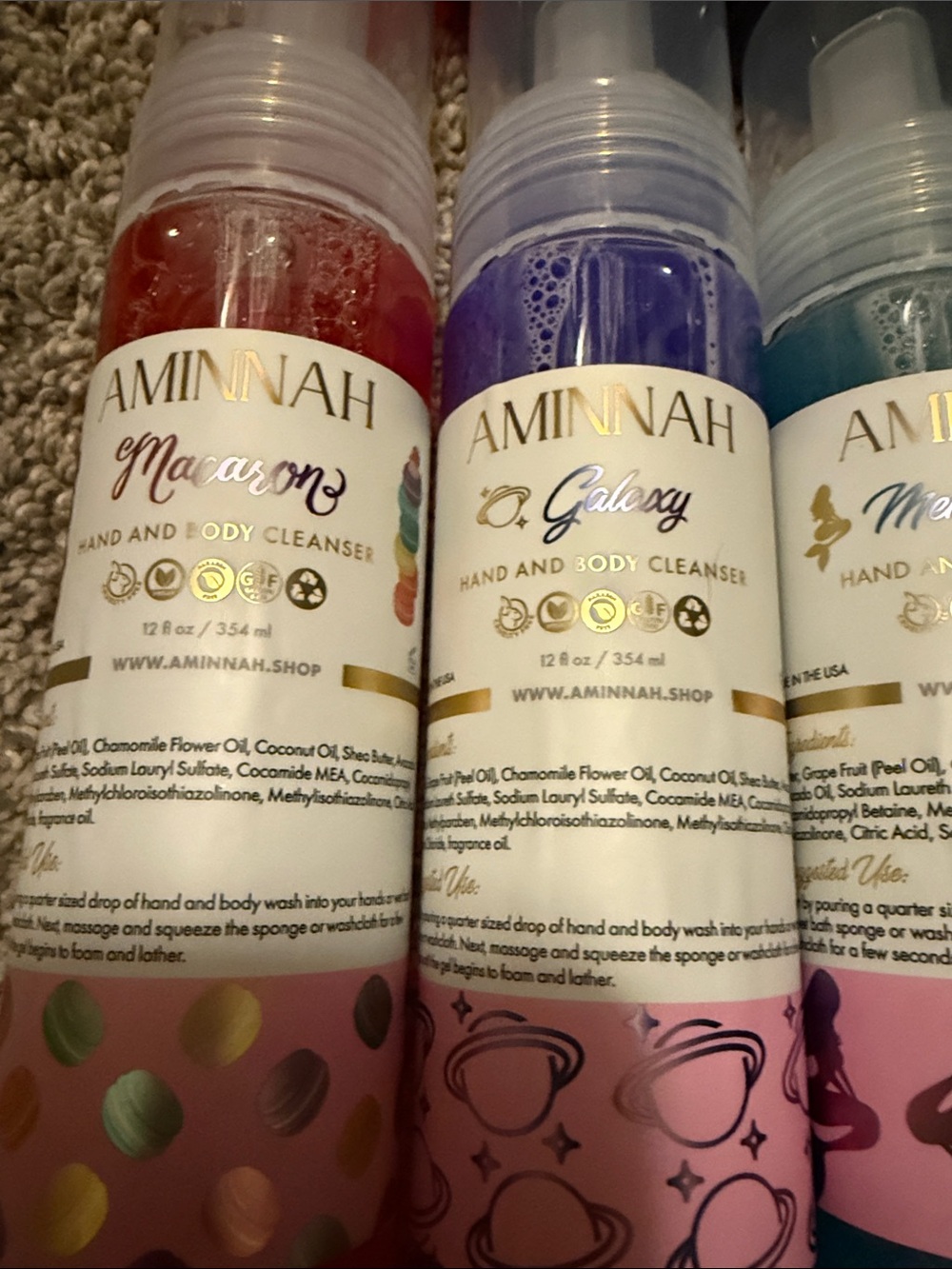 NEW! Aminnah Hand and Body Cleanser FULL SIZE - Choice of 12 different scents - Picture 7 of 11
